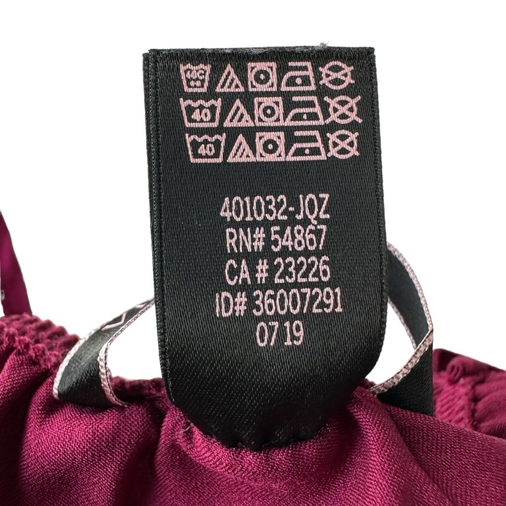 VICTORIA'S SECRET LACE SILK SATIN BABYDOLL CAMI TOP LINGERIE  WOMENS S MAROON - Picture 16 of 16